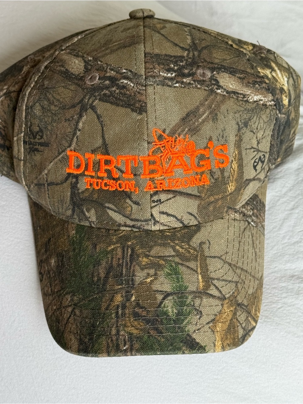 Dirtbag's Tucson Arizona Camo Cap with Orange Logo